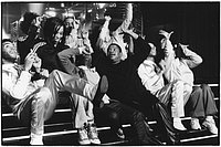 Chiambretti Night. Bill Goodson e il corpo di ballo.JPG
